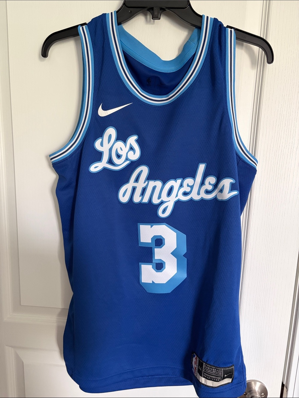 Nike Los Angeles Lakers Retro Blue Basketball Jersey #3 Anthony Davis